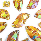 Yellow Gold AB Meteorite Textured Resin Stones, #03