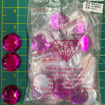CLOSEOUT! Fuchsia Acrylic Stones (sold per pack), A34