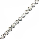 1/2" Hexagon Plastic Stud Trim w/ Rhinestones, PST-019