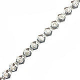 1/2" Hexagon Plastic Stud Trim w/ Rhinestones, PST-019