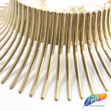 Gold Metal Choker Necklace - Style G