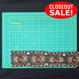 CLOSEOUT! 7 yards Brown and Gold Embroidered Beaded Trim , COT-006