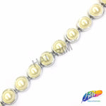 1/2" Round Plastic Stud w/ Pearl Trim, PST-021