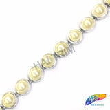 1/2" Round Plastic Stud w/ Pearl Trim, PST-021