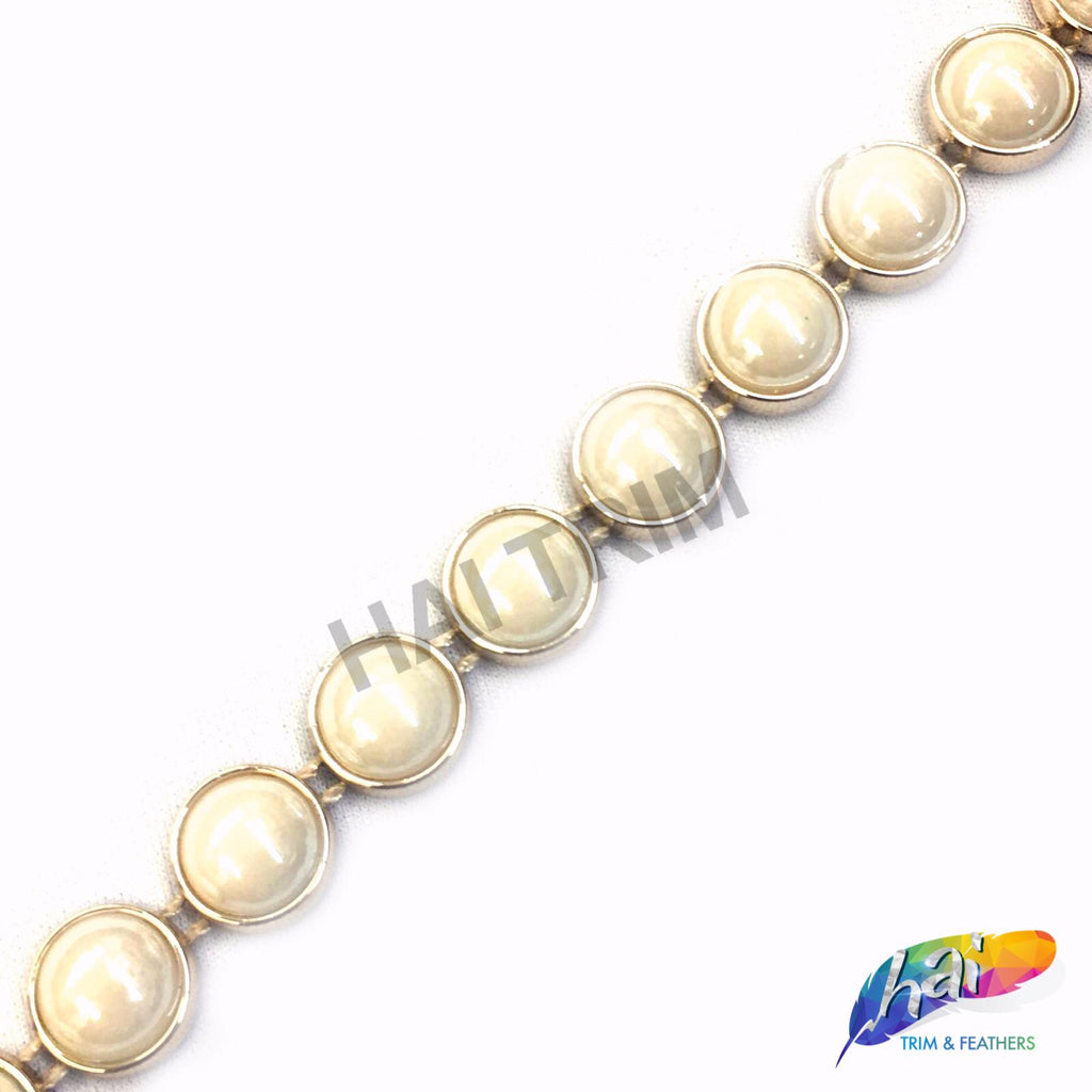 1/2 Round Plastic Stud w/ Pearl Trim, PST-021 – Hai Trim & Feathers