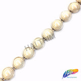 1/2" Round Plastic Stud w/ Pearl Trim, PST-021