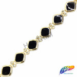 1" Diamond Plastic Stud Trim w/ Rhinestones, PST-025