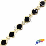 1" Diamond Plastic Stud Trim w/ Rhinestones, PST-025