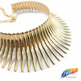 Gold Metal Choker Necklace - Style G