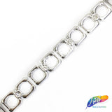 7/8" Square Plastic Stud Trim w/ Rhinestones, PST-026