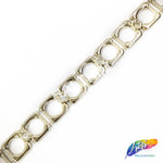 7/8" Square Plastic Stud Trim w/ Rhinestones, PST-026