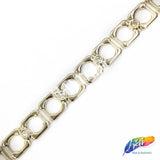 7/8" Square Plastic Stud Trim w/ Rhinestones, PST-026