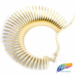 Gold Metal Choker Necklace - Style G