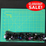 CLOSEOUT! Iridescent Sequins and Beads on Black and White Mesh Trim, COT-002
