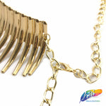 Gold Metal Choker Necklace - Style G