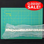 CLOSEOUT! 5 yards Off White Pearls and Sequins Trim on White Mesh , COT-009