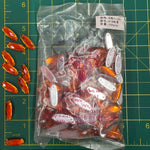 CLOSEOUT! Orange Acrylic Stones (sold per pack), A18