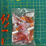CLOSEOUT! Orange Acrylic Stones (sold per pack), A18