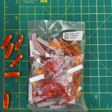 CLOSEOUT! Orange Acrylic Stones (sold per pack), A18