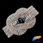 SALE! Knotted Braided Fancy Rhinestone Applique on Metal Setting, YH-112
