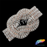 SALE! Knotted Braided Fancy Rhinestone Applique on Metal Setting, YH-112