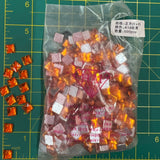 CLOSEOUT! Orange Acrylic Stones (sold per pack), A18