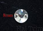 8mm Round Crystal Sew-on Rhinestones