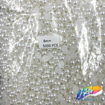 8mm White Flatback Sew On Pearls
