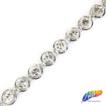3/8" Round Plastic Rhinestone Stud Trim, PST-004