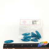 Turquoise Glitter Resin Stones, YF05