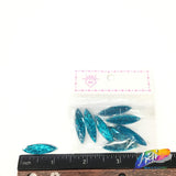 Turquoise Glitter Resin Stones, YF05