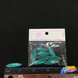 Teal Glitter Resin Stones, YF22
