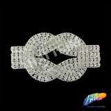 SALE! Knotted Braided Fancy Rhinestone Applique on Metal Setting, YH-112