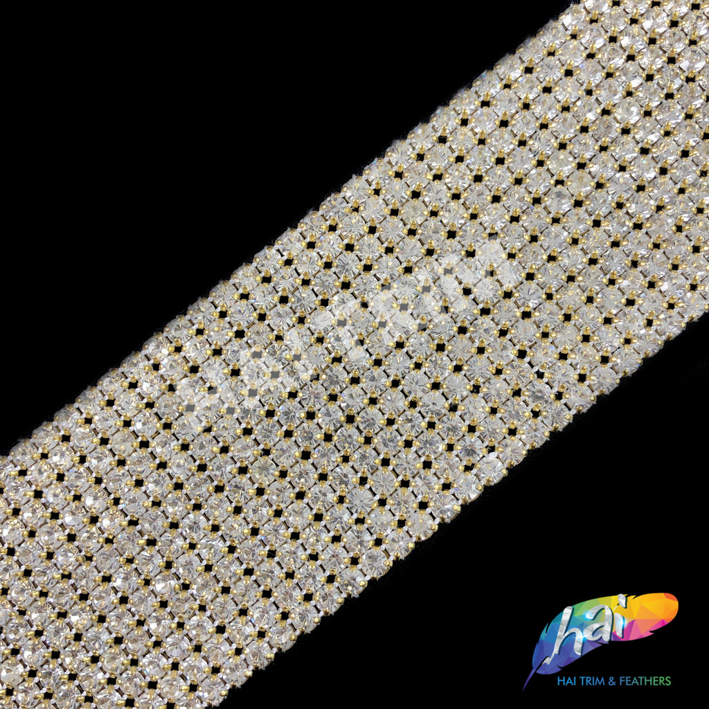 Rhinestone Chain Claw Rhinestones Banding Trim Featuring 3mm High