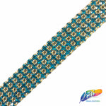 4-Row Color Crystal Rhinestone Trim, A-004 Color