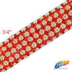 4-Row Color Crystal Rhinestone Trim, A-004 Color