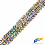 4-Row Color AB Crystal Rhinestone Trim, A-004 Color AB
