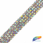 4-Row Color AB Crystal Rhinestone Trim, A-004 Color AB