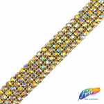 4-Row Color AB Crystal Rhinestone Trim, A-004 Color AB
