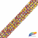 4-Row Color AB Crystal Rhinestone Trim, A-004 Color AB