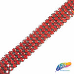 4-Row Color Crystal Rhinestone Trim, A-004 Color
