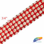 4-Row Color Crystal Rhinestone Trim, A-004 Color