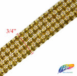 4-Row Color Crystal Rhinestone Trim, A-004 Color