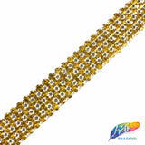 4-Row Color Crystal Rhinestone Trim, A-004 Color