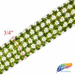 4-Row Color Crystal Rhinestone Trim, A-004 Color