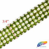 4-Row Color Crystal Rhinestone Trim, A-004 Color