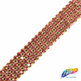 4-Row Color Crystal Rhinestone Trim, A-004 Color