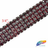 4-Row Color Crystal Rhinestone Trim, A-004 Color