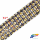 4-Row Color Crystal Rhinestone Trim, A-004 Color