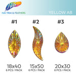 Yellow AB Sunray Faceted Resin Stones